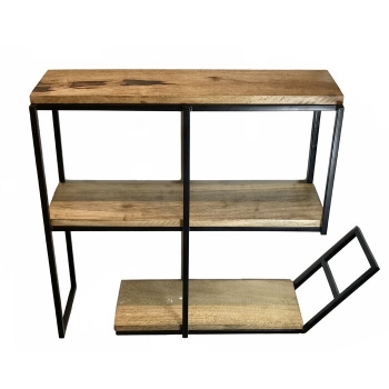 Фото настенная полка из металла и дерева